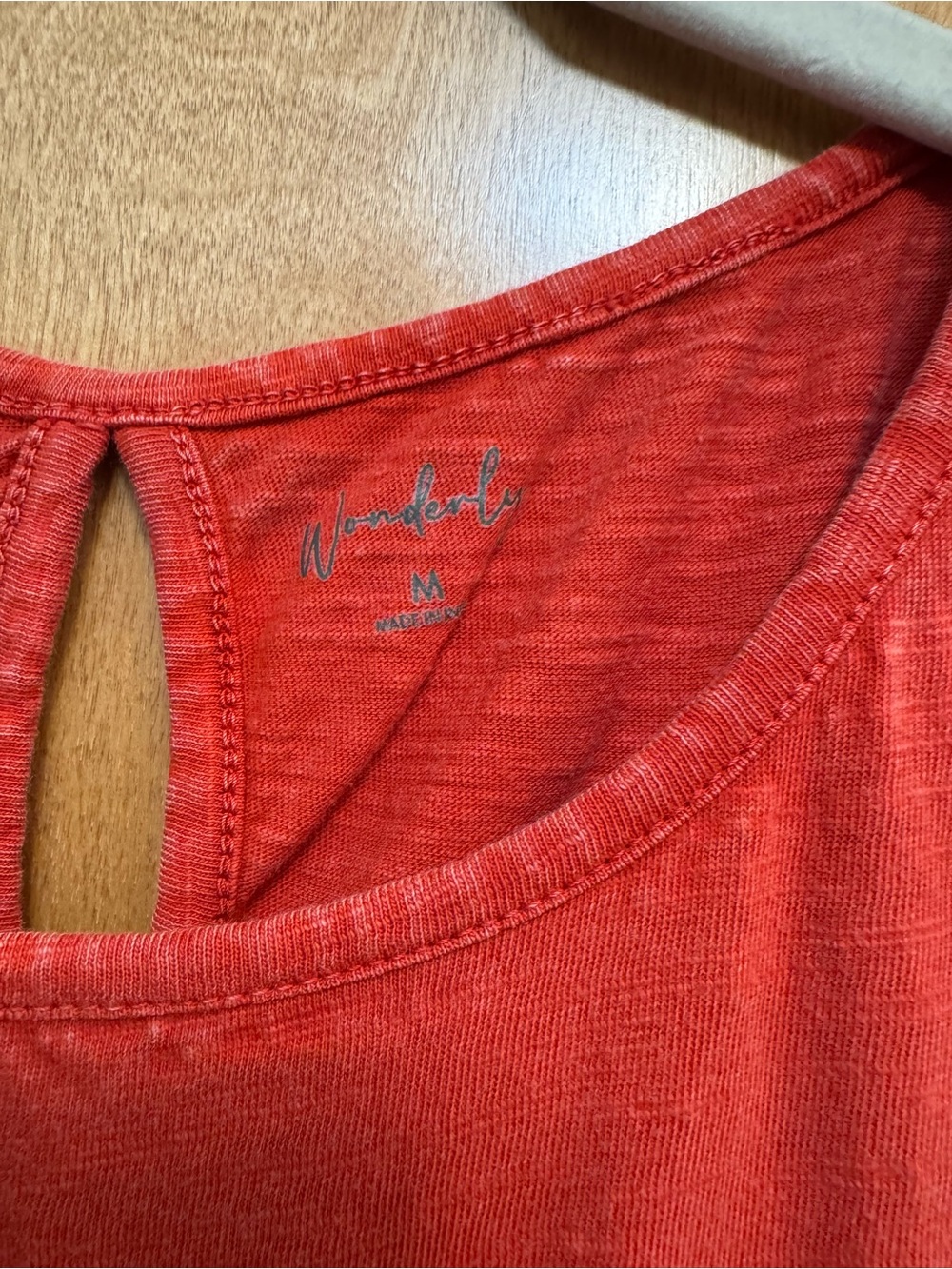 Wonderly Sleeveless Tank Dress in Deep Coral with Back Keyhole Design - Picture 2 of 5